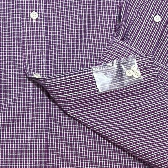Ralph Lauren Purple Button Down Shirt Classic Cotton, Size 17 Neck, 36/37, NWT - Picture 6 of 11